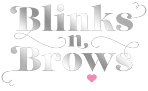 Blinks n Brows Logo Grey metallic on Transparent e