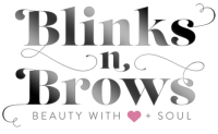 Blinks n Brows Logo Grey metallic on Transparent c