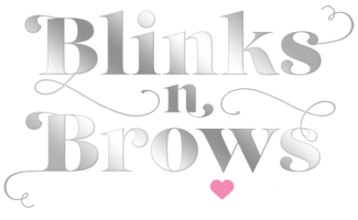 Blinks n Brows Logo Grey metallic on Transparent e